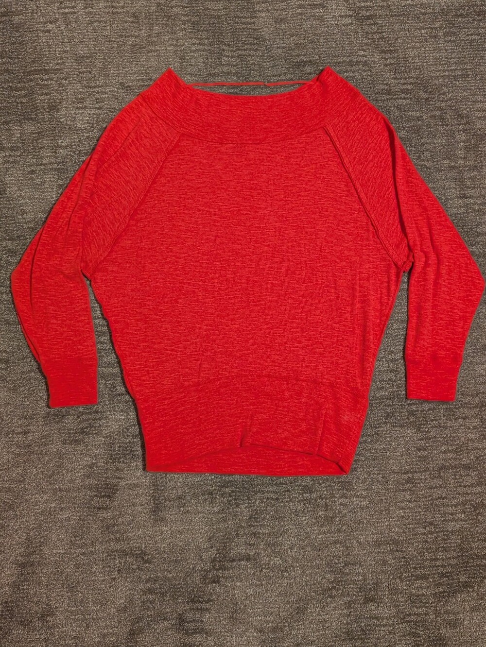 We The Free Urban Outfitters Bright Coral Pink Boatneck Sweater - Medium